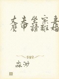 丈夫坐牢妻子怎么申请离婚