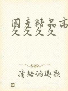 国产精品高潮久久久久久