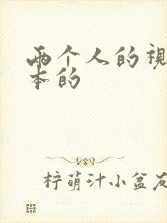 两个人的视频日本的