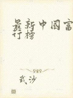 最新中国富豪排行榜