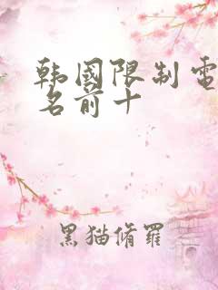 韩国限制电影排名前十