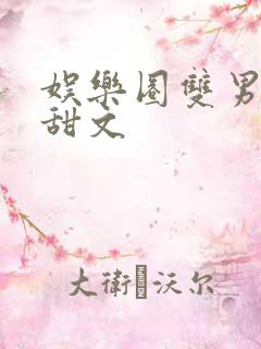 娱乐圈双男主文甜文