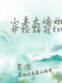 小妻太娇嫩,枭爷轻点宠txt下载