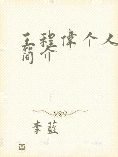 王程伟个人资料简介