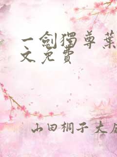 一剑独尊叶玄全文免费