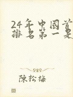 24年中国首富排名第一是谁