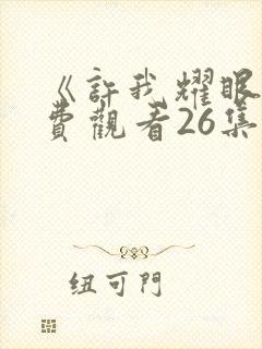 《许我耀眼》免费观看26集电视剧