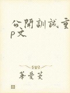 公开训诫重度sp文