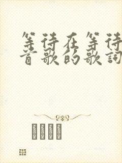 等待在等待是哪首歌的歌词