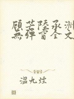 顾芒陆承洲小说无弹窗全文免费阅读