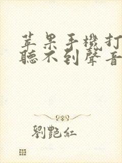 苹果手机打电话听不到声音免提开不了