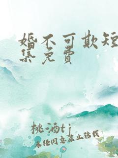 婚不可欺短剧全集免费
