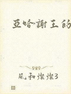 亚哈谢王的简介