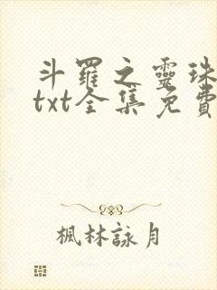 斗罗之灵珠神剑txt全集免费下载完整版