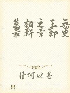 万相之王无弹窗最新章节更新