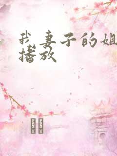 我妻子的姐姐二播放