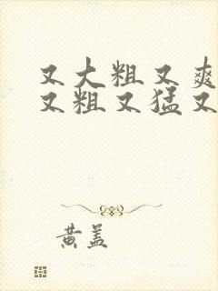 又大粗又爽国产又粗又猛又,爽又黄的视频