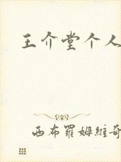 王介堂个人简介