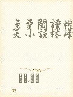 免费阅读权势滔天小说林峰全文