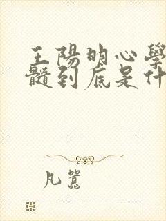 王阳明心学的精髓到底是什么