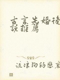 古言先婚后爱小说推荐