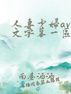 人妻少妇av中文字幕一区二区