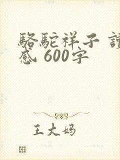 骆驼祥子 读后感 600字