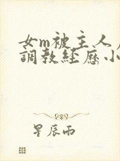 女m被主人虐玩调教经历小说