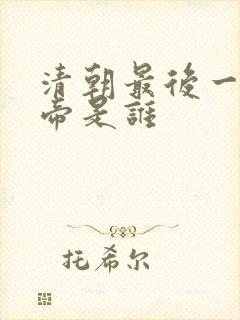 清朝最后一代皇帝是谁