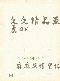 久久精品亚洲国产av