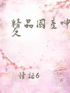 精品国产呻吟久久