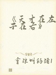 《天才在左,疯子在右》