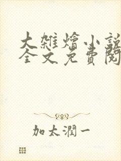 大杂烩小说在线全文免费阅读笔趣阁