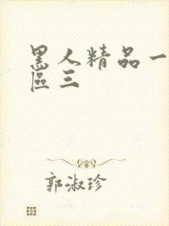 黑人精品一区二区三