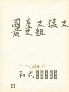 国产又猛又爽又黄又粗