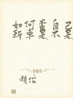 如何查自己买的新车是不是事故车