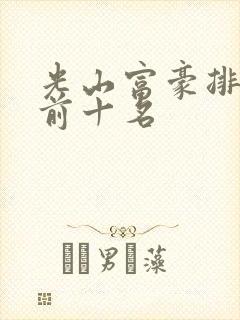 光山富豪排行榜前十名