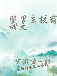 双男主校霸校园甜文