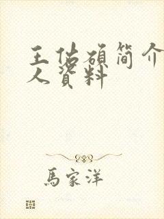 王佑硕简介 个人资料