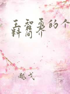 王智勇的个人资料简介