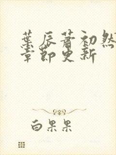 叶辰萧初然最快章节更新