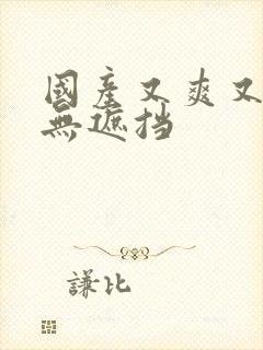 国产又爽又黄又无遮挡