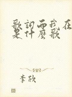 歌词而我在看你是什么歌