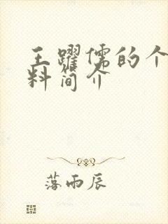 王跃儒的个人资料简介