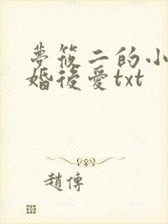 梦筱二的小说先婚后爱txt