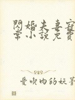 闪婚夫妻宠娃日常小说免费