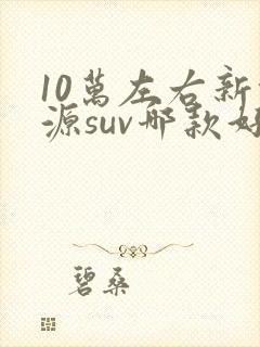 10万左右新能源suv哪款好