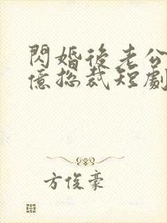 闪婚后老公是千亿总裁短剧