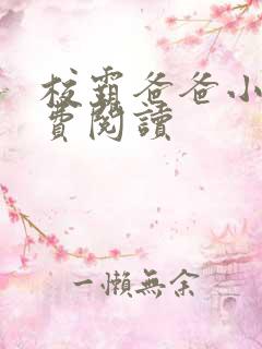 校霸爸爸小说免费阅读