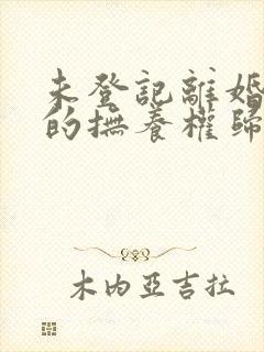 未登记离婚孩子的抚养权归谁